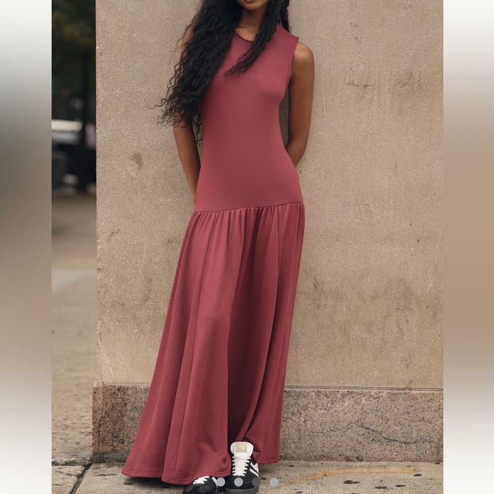 NEW NWT Anthropologie Daily Practice sleeveless drop waist maxi dress S